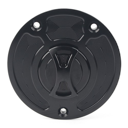 Motorbike Alu Fuel Gas Tank Cap Cover Protector Black For Kawasaki ZX10R ZX9R - Picture 6 of 12