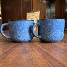 2 X Scandi Home Blue Drammen Reactive Glaze Mugs