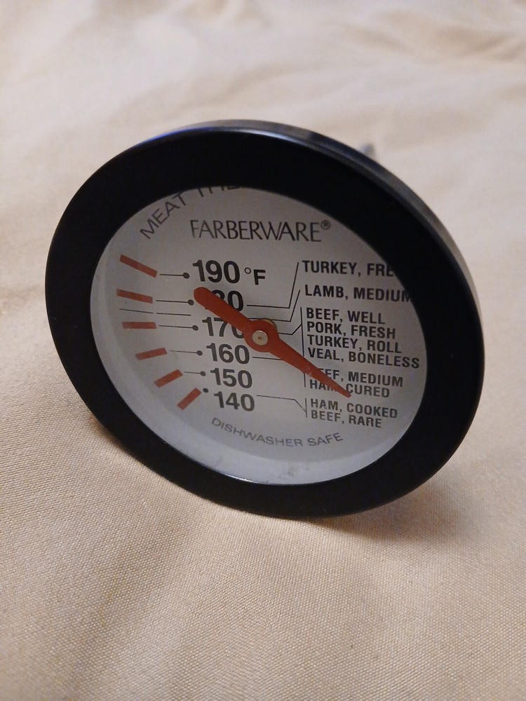 FARBERWEAR Meat Thermometer Oven Silver Range Barbecue Temperature