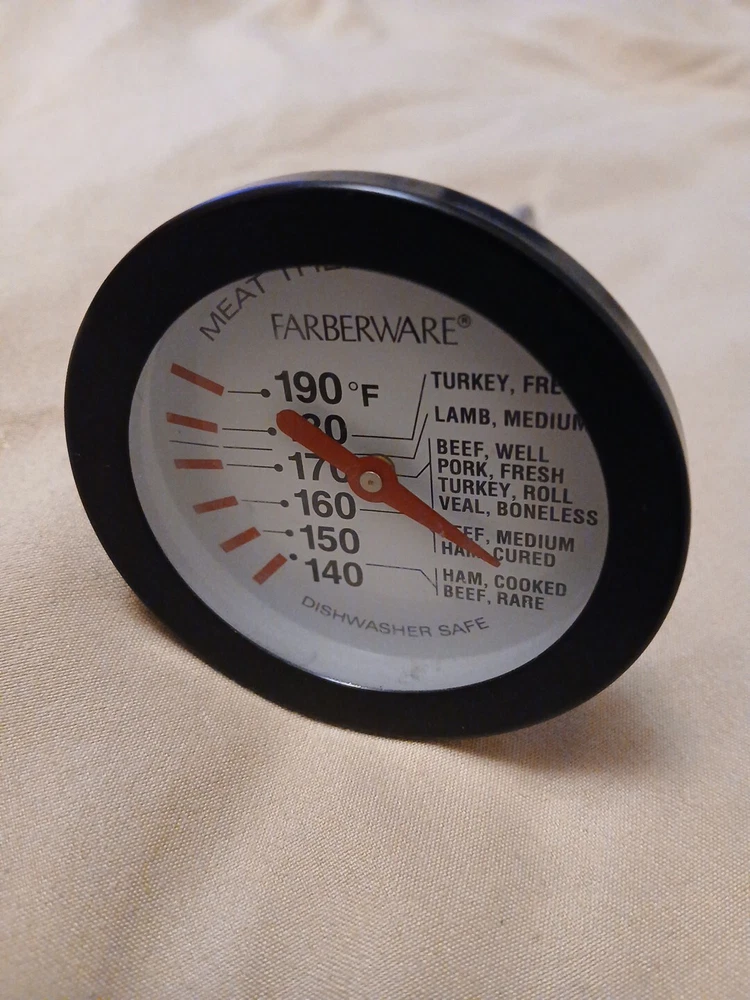 FARBERWEAR Meat Thermometer Oven Silver Range Barbecue Temperature