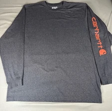 Carhartt Shirt Mens XXL Gray Long Sleeve Graphic