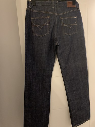Mens Dark Denim Relaxed Fit Jeans - Picture 2 of 4