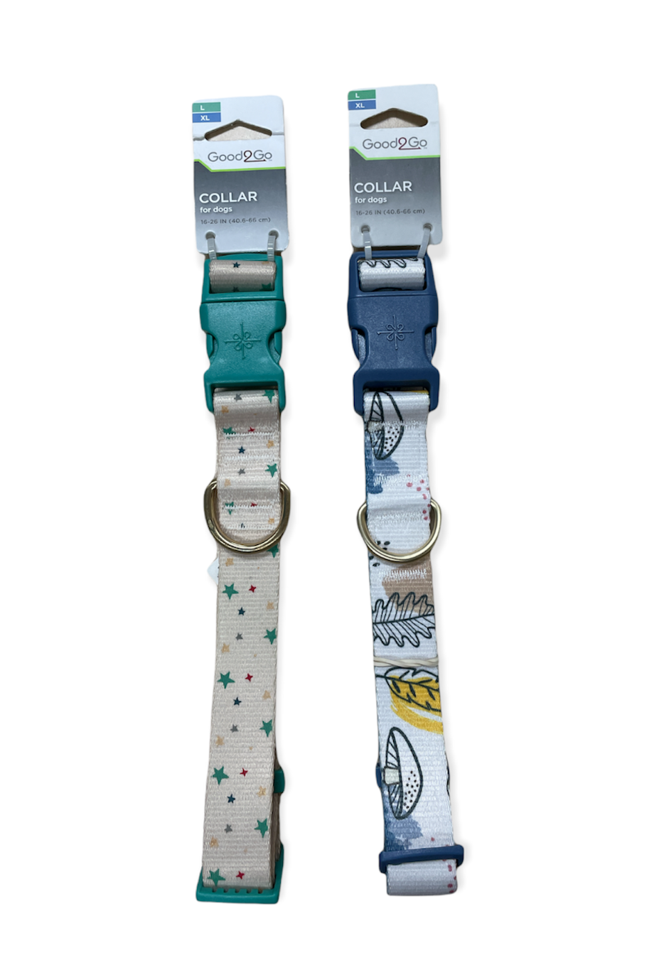 Good2Go Dog Collar L/XL 1626 in Leaves and Mushrooms / Stars Set eBay