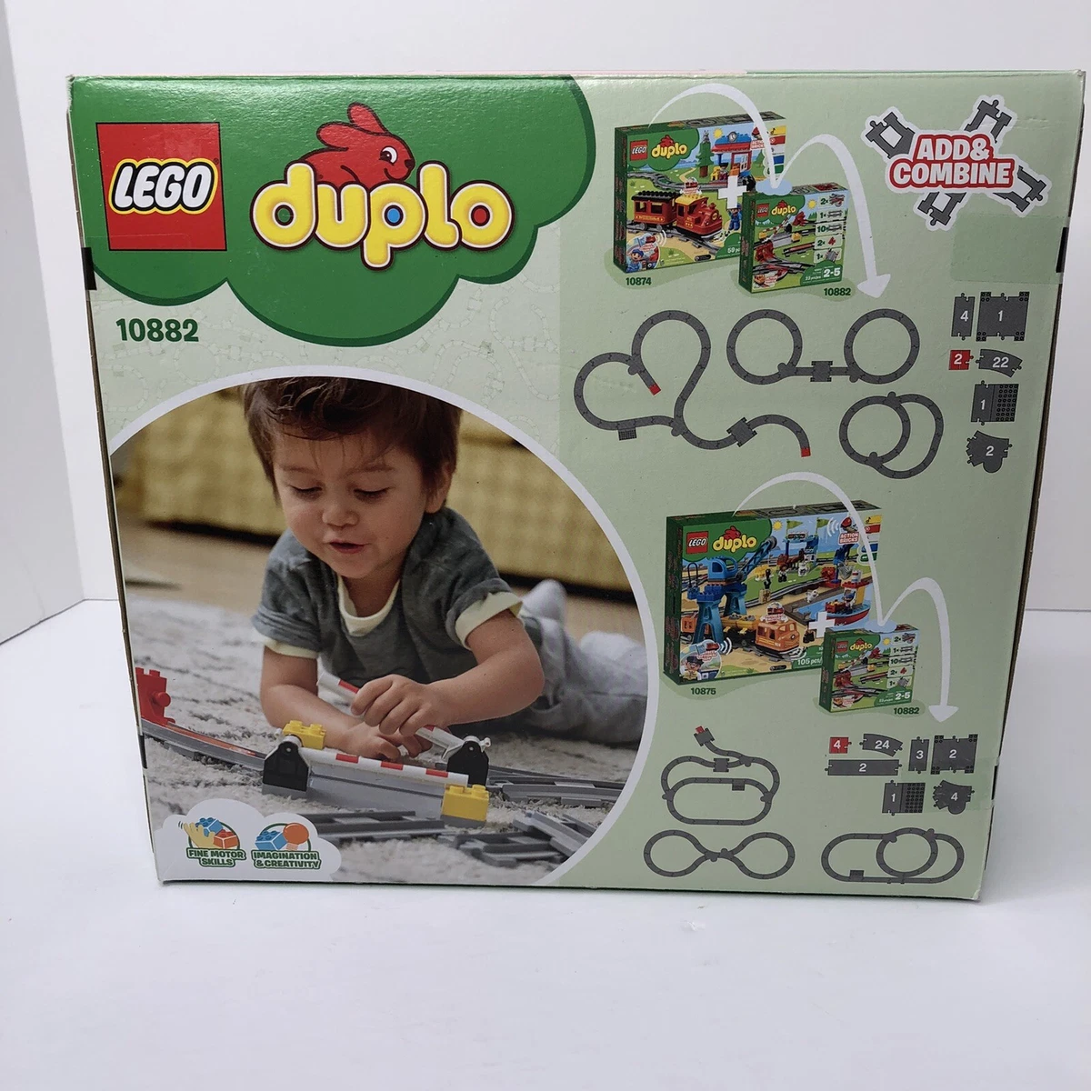 LEGO DUPLO Train Tracks 10882 Building Blocks (23 Pieces) New