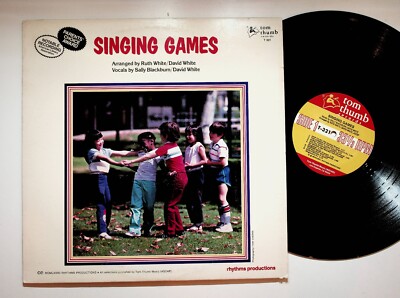 1982 Singing Games Ruth & David White Tom Thumb Children's Vinyl LP Record VG+