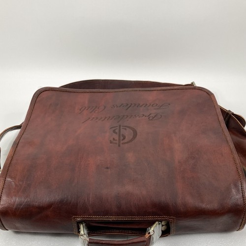 Vintage Top Grain Cowhide Leather Messenger Bag Canvas Liner HIGH QUALITY NEW - Picture 22 of 24