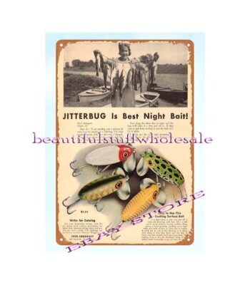 1940s fisherman baits Fishing Lures tin sign tackle | eBay 1940s fisherman baits Fishing Lures tin sign tackle | eBay