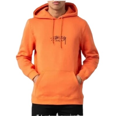 Stüssy Designs Men's Orange Pullover Hoodie Size Small | eBay