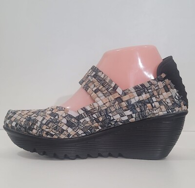 Bernie Mev NEW Lulia Woven Wedge Pump Platform Camo Mary Jane Slip On ...