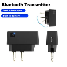 In-Flight Bluetooth Audio Transmitter Adapter for Airplane Headphones Car TV GYM