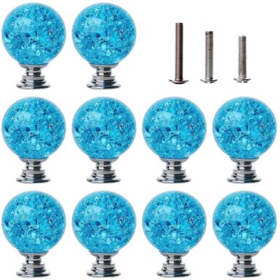 10 Pack Crystal Cabinet Knobs Handle Drawer Pulls For Bedroom Kitchen | eBay
