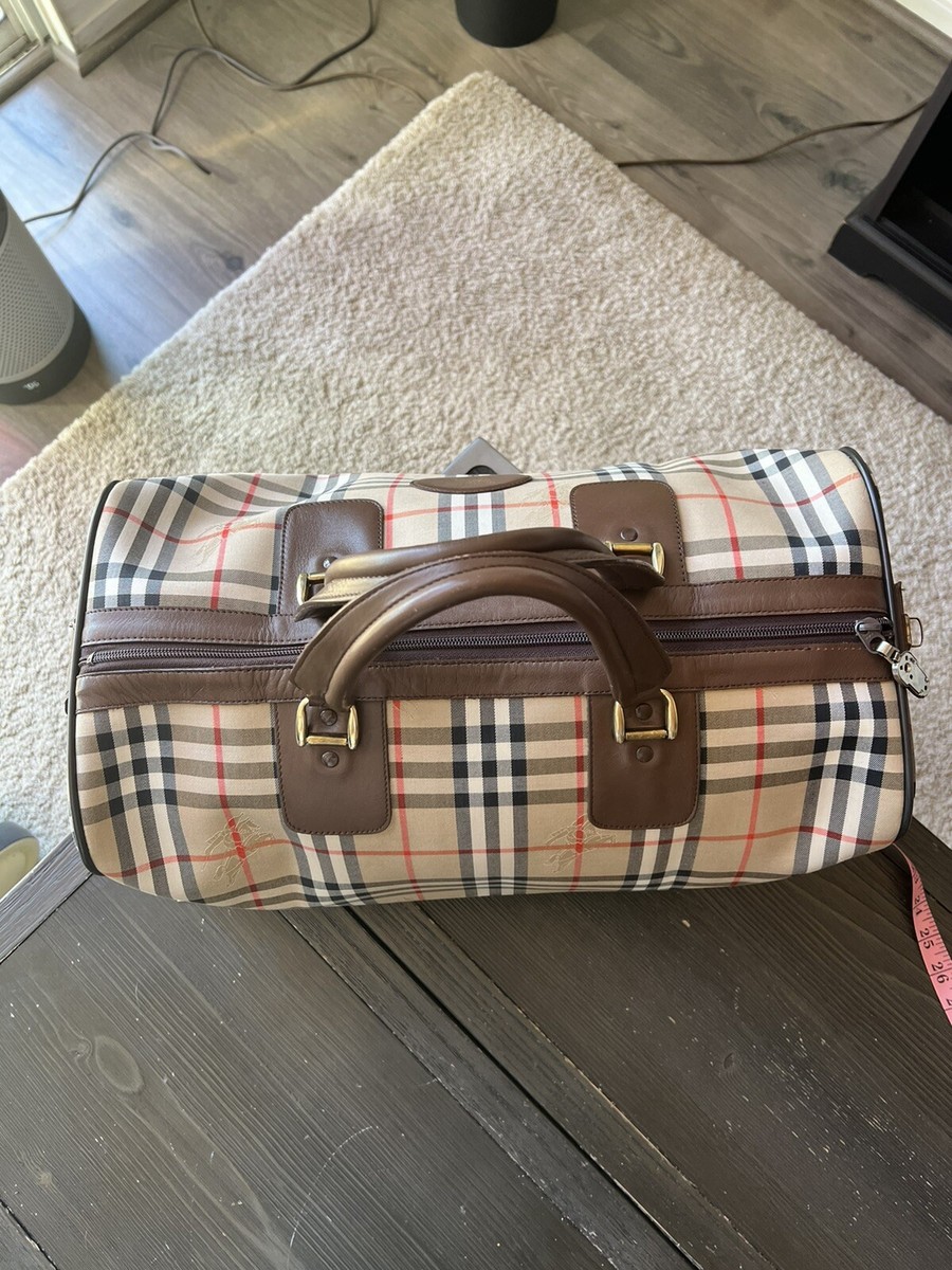 バッグ Vintage [BURBERRY] Burberry Boston Bag Burberry's Boston Bag Vintage Travel - Etsy
