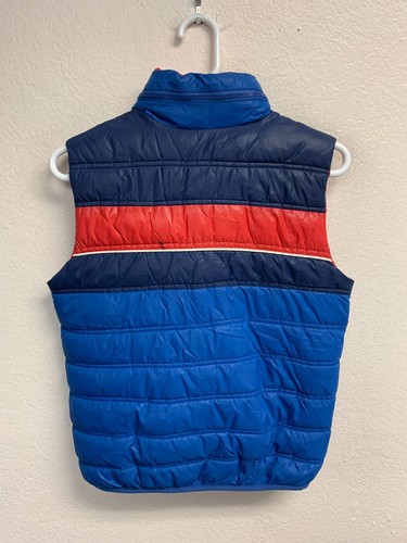 Zara Seventy Five Boys Puffer Vest LARGE Youth Blue Red Hooded Outdoor *SEE PICS - Picture 5 of 13