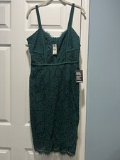 Express Women’s Dress Floral Emerald Green Size 10 NWT New