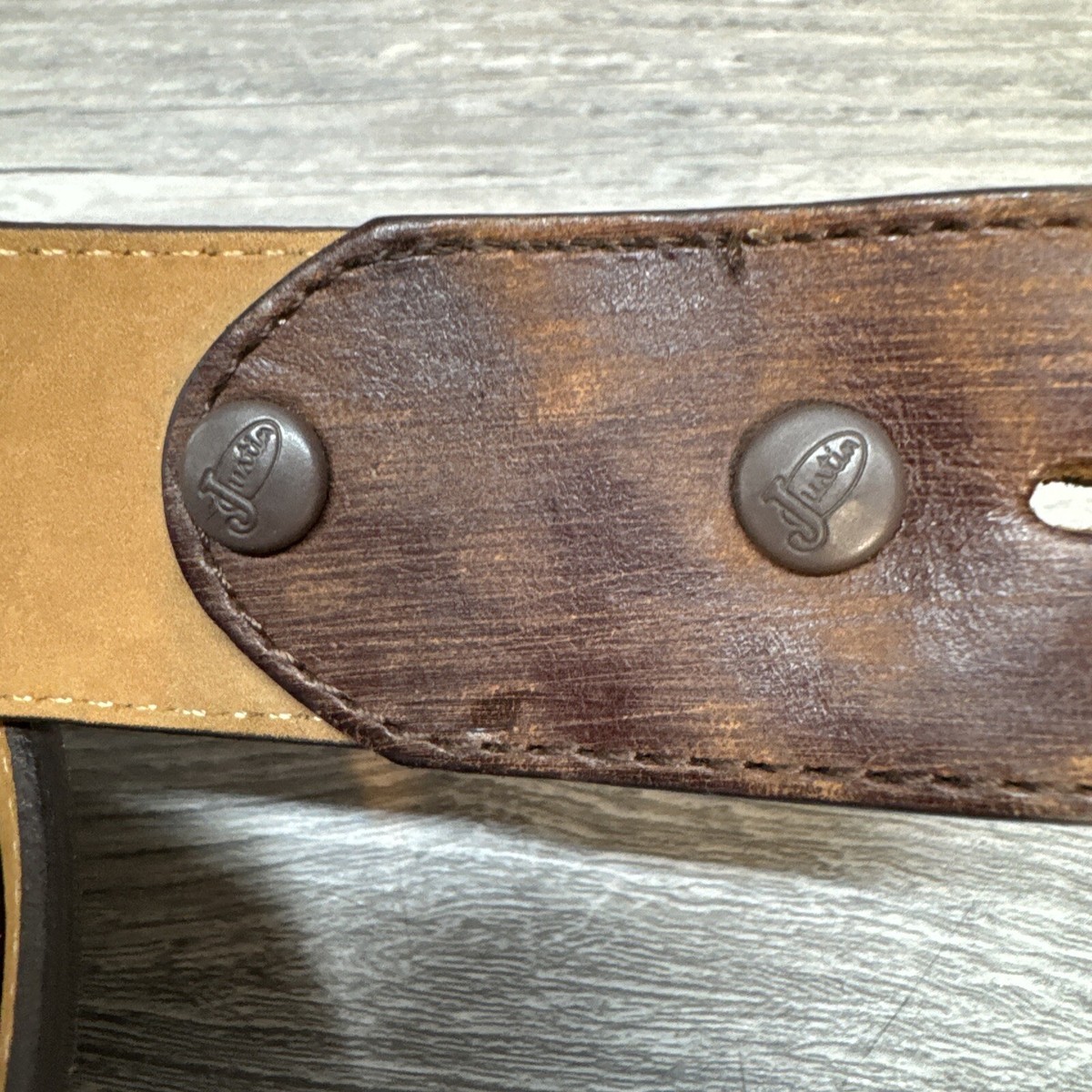 Justin Top Grain Leather Belt Only Beautiful Southwestern 