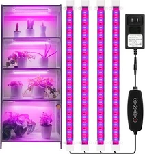 Mosthink Grow Lights for Indoor Plants, 60W LED Grow Light Strips with Auto Time