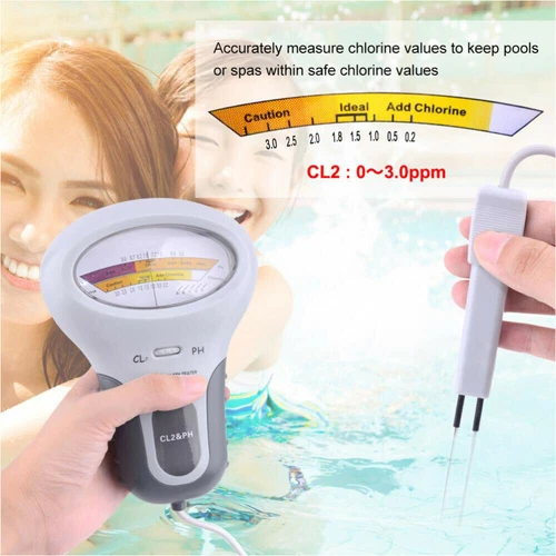 Elektronischer Wassertester für Chlor und pH-Wert Pool Messgerät Wasserqualität - Bild 11 von 12
