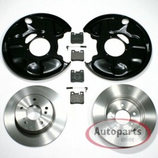 Für Mercedes E Klasse S124 - Bremsscheiben Bremsbeläge Spritzbleche für hinten