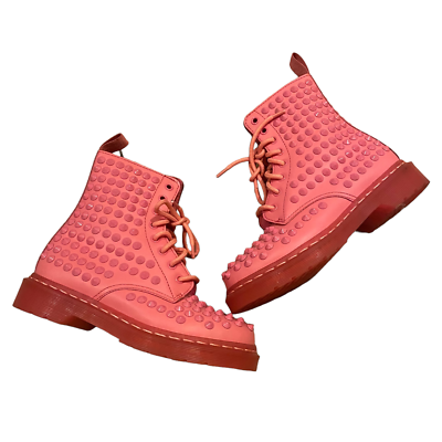 RARE Dr. Martens Pink Spike Studded Boots Sz 6 | eBay