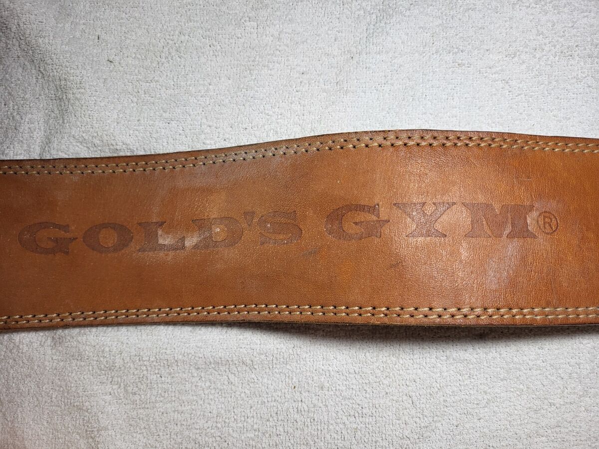 Vintage Gold's Gym Brown Leather Weight Lifting Belt L 38-42 Vintage Gold's Gym Brown Leather Weight Lifting Belt L 38-42