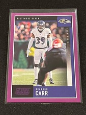 2020 Panini Score Football Brandon Carr Purple #52- Baltimore Ravens