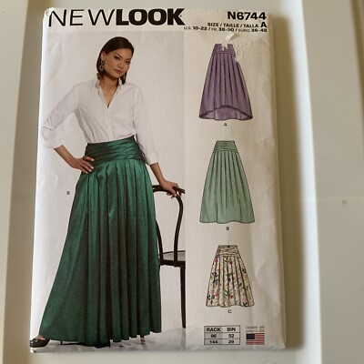 NEW LOOK 6744 SIZE 10-22 Formal Skirts Prom UNCUT - Main Image