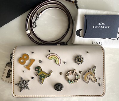 COACH 1941 CUSTOMIZED CHALK DINKY CROSSBODY 37296 EUC | eBay