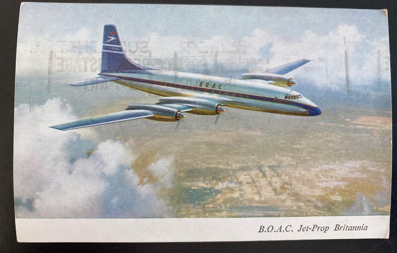 1961 Nigeria Airmail Picture Postcard To Scotland BOAC Jet Prop Britannia