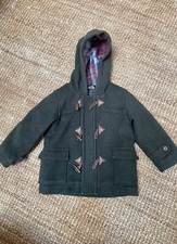Next 3-4 years boy girl duffel coat olive green