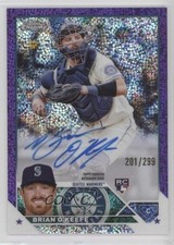 2023 Topps Chrome Rookie Purple Speckle Refractor 201/299 Brian O'Keefe Auto bw8