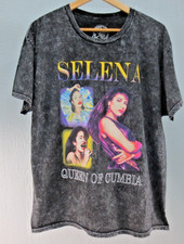 Selena Queen of Cumbia Official Graphic short sleeve stonewash T-Shirt Size: XL