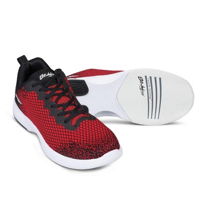 KR Strikeforce Flyer Mesh Lite Mens Athletic Bowling Shoe 12 Red/Black