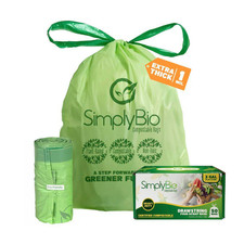 3 Gal. Compostable Trash Bags, Drawstring Heavy Duty 1 Mil., Small Kitchen Food