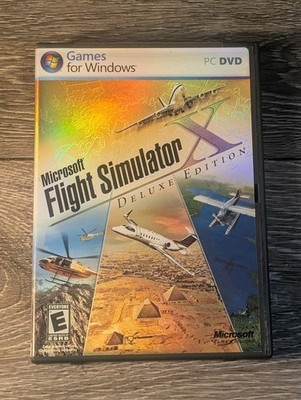 Microsoft Flight Simulator X (PC, 2006) 2-disc, airplane simulation game w/ Code