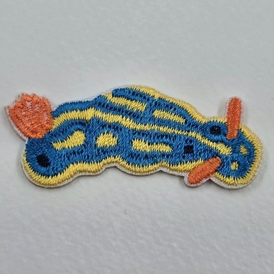 Meeresschnecke bestickt Aufnäher Bügelbild Aufkleben Motiv Kleidersack Mütze Stickerei 