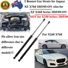 2 Front Bonnet Hood Gas Struts for Jaguar XF X260 XE X760 2016-ON Sedan Wagon