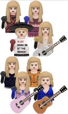 Taylor Swift Eras tour mini figures set of 8 brand New w/ guitars microphones RD
