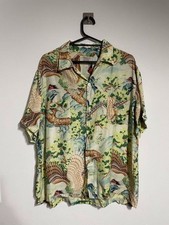 50s 60s Aloha shirt Japanese pattern penney's rayon vintage size L Japan