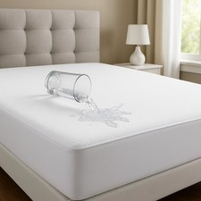 Queen Waterproof Terry Cotton Mattress Protector White 60" x 80" Deep Pocket