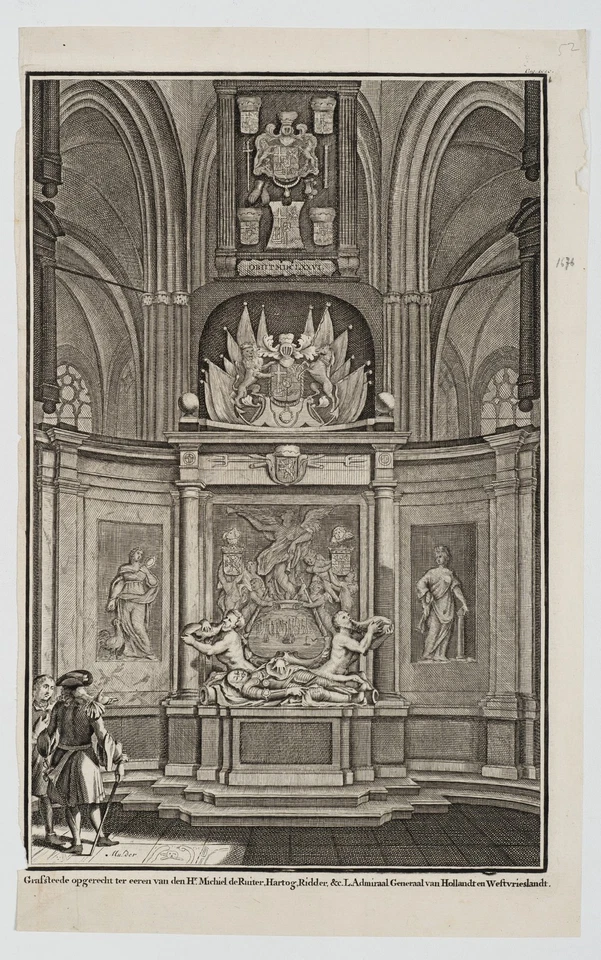 J. MULDER (1659-1737), Grabmal des Admirals Michiel de Ruyter, Rad. Klassizismus - Bild 2 von 4