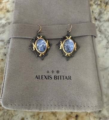100% Authentic Alexis Bittar Elements Blue Stone Earrings