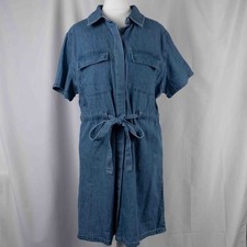 Denim &Co. Blue Short Sleeve S Denim Dress New With Tag RRP £20.00