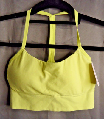 Auden Lightly Lined Racerback Comfort Bralette Lime Green S 34B 36A New