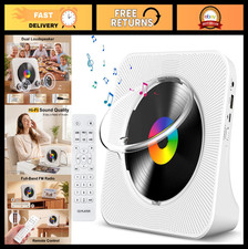 Portable Bluetooth CD Player with Timer, HiFi Speakers, LCD Display, FM Radio, U