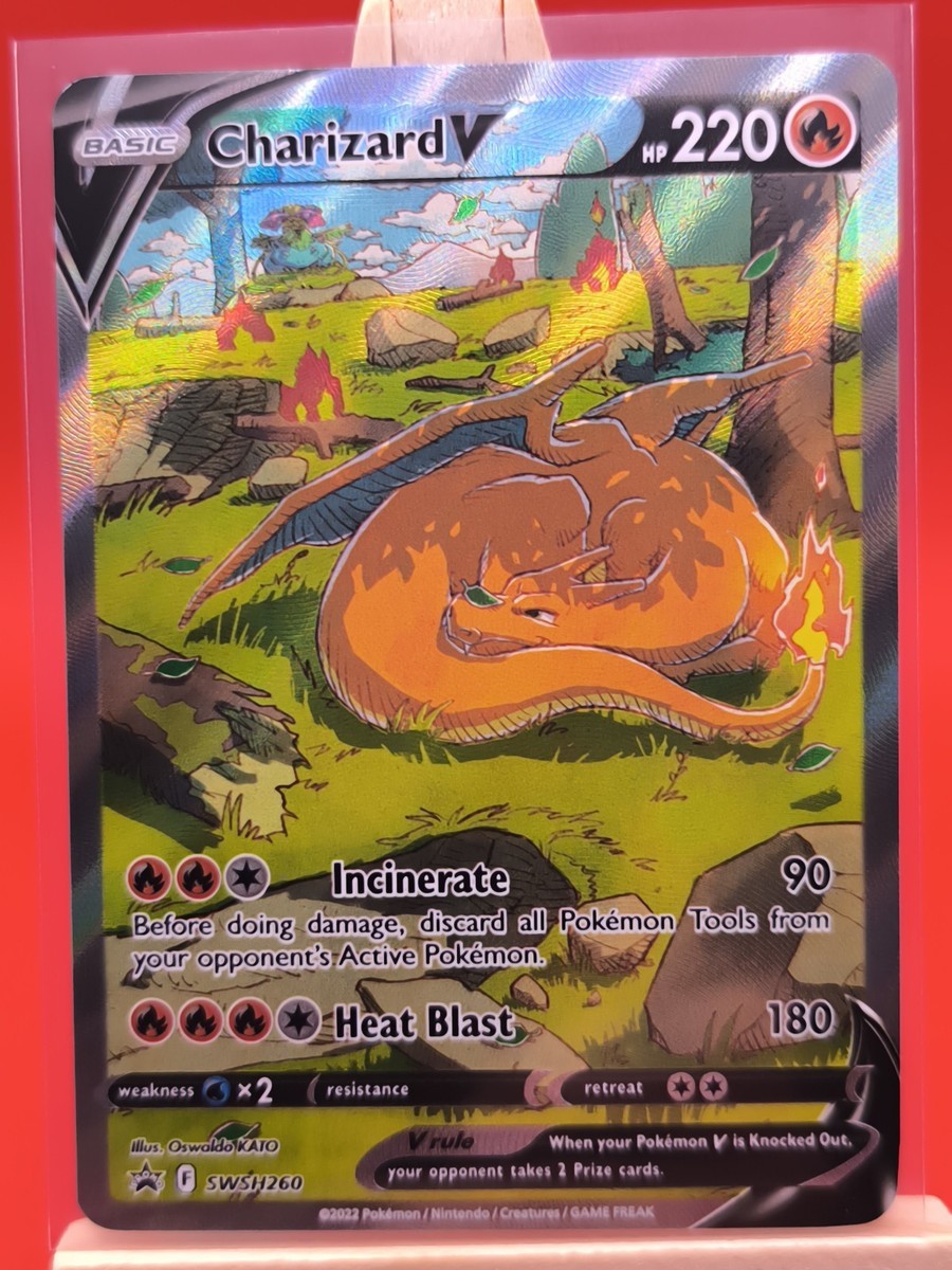 Charizard V トレーディングカード Charizard V SWSH260 Alternate Art Full Art Holo Promo Pokemon Card