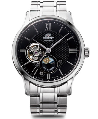 ORIENT STAR RN-AS0001B Black SUN & MOON 22 Jewels Automatic Men Watch New in Box