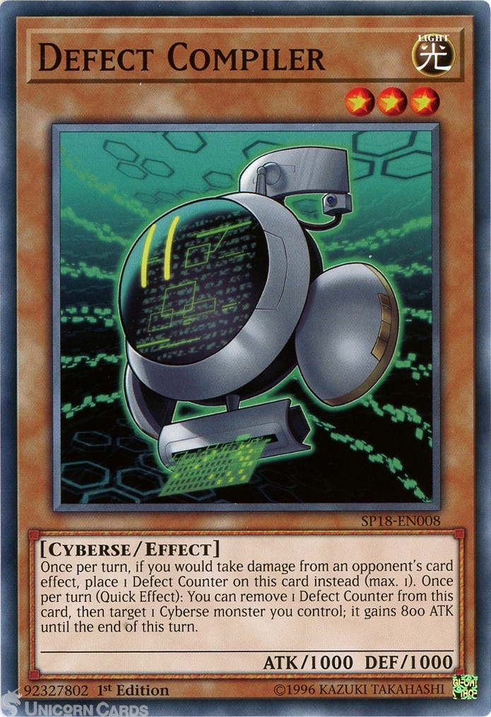 SP18-EN008 Defect Compiler : Common 1st Edition Mint YuGiOh Card