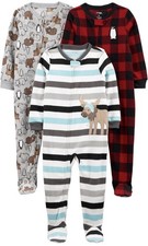 Simple Joys by Carter's Baby Boy's 3-Pack Fleece Footed Pajamas Size 24 Months
