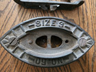 Antique Enterprise No. 50 Wood Handled Cast Sad Iron Size 3 /r — photo 2