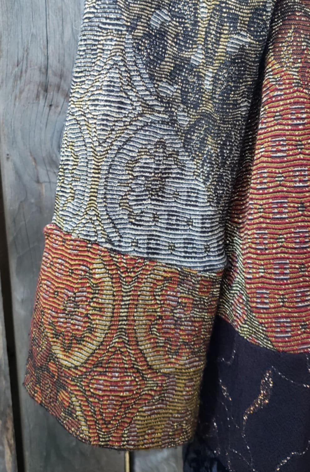 Lee Anderson size Large patchwork coat multicolor… - image 4